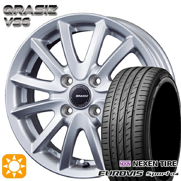 【取付対象】165/60R14 75H ロードストーン ユーロビズ Sport 04 コーセイ クレイシズ VS6 シルバー 14インチ 4.5J 4H100 サマータイヤホイールセット