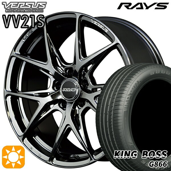 【取付対象】225/45R19 92W キングボス G866 RAYS ベルサス VV21S YNJ 19インチ 8.0J 5H114.3 サマータイヤホイールセット