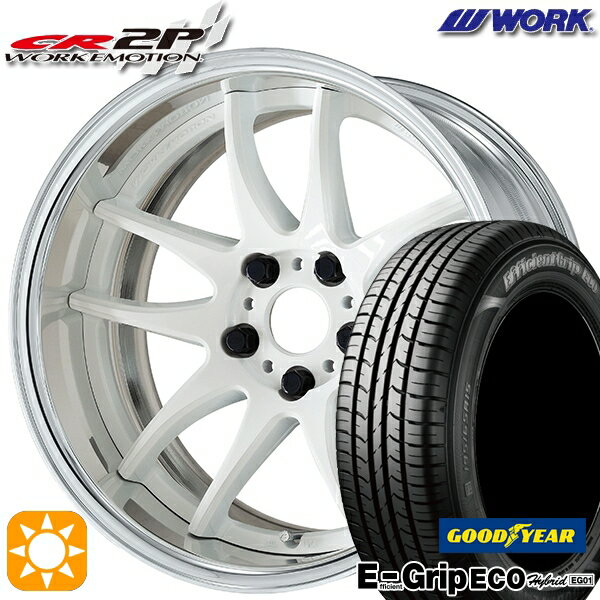 【取付対象】アイシス ノア/ヴォクシー 215/45R17 91W XL グッドイヤー エフィシェントグリップ エコ EG01 WORK エモーション CR 2P ホワイト 17インチ 7.0J 5H114.3 サマータイヤホイールセット