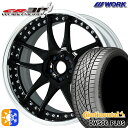 215/40R18 89Y XL コンチネンタル DWS06+ WORK エモーション CR 3P ブラック 18インチ 7.0J 5H100 オールシーズンタ...