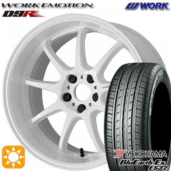 【取付対象】245/40R19 94W ヨコハマ ブルーアース ES32 WORK エモーション D9R ホワイト 19インチ 8.5J 5H114.3 サマータイヤホイールセット