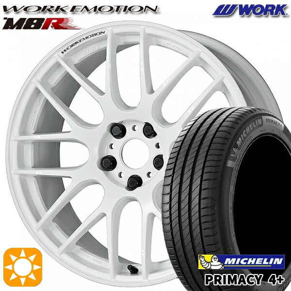【取付対象】215/50R17 95W XL ミシュラン プライマシー4プラス WORK エモーション M8R ホワイト 17インチ 7.0J 5H114.3 サマータイヤホイールセット