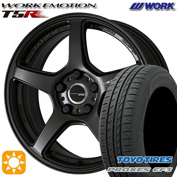 【取付対象】リーフ レヴォーグ 215/50R17 95V XL トーヨー プロクセス CF3 WORK エモーション T5R マットグラファイト 17インチ 7.0J 5H114.3 サマータイヤホイールセット