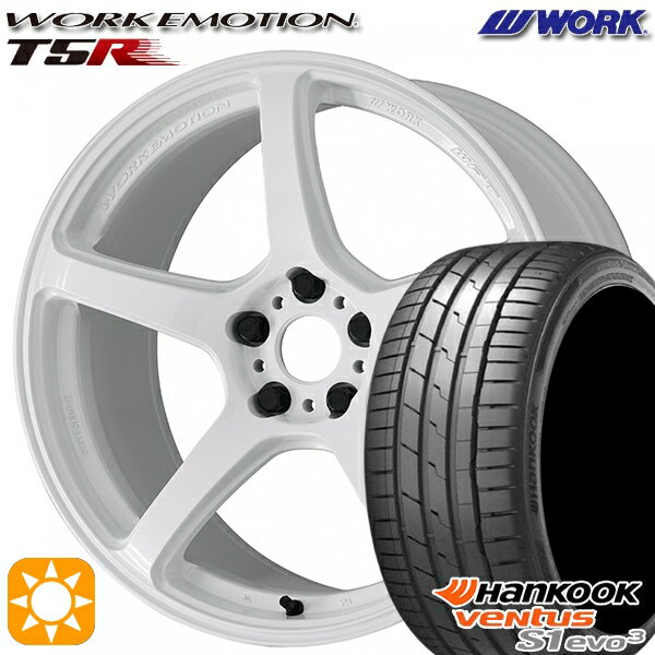 【取付対象】215/40R18 89Y XL ハンコック veNtus S1 evo3 K127 WORK エモーション T5R アイスホワイト 18インチ 7.5J 5H114.3 サマータイヤホイールセット