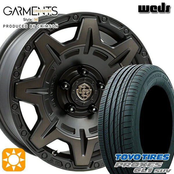 【取付対象】フォレスターSK9/SKE 225/55R17 101V トーヨー プロクセス CL1 SUV Weds ガーメンツ スタイルM マットブラッククリア 17インチ 7.0J 5H114.3 サマータイヤホイールセット