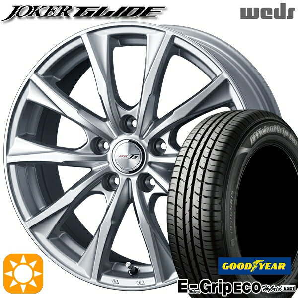 【取付対象】アイシス ノア/ヴォクシー 215/45R17 91W XL グッドイヤー エフィシェントグリップ エコ EG01 Weds ジョーカー グライド シルバー 17インチ 7.0J 5H114.3 サマータイヤホイールセット