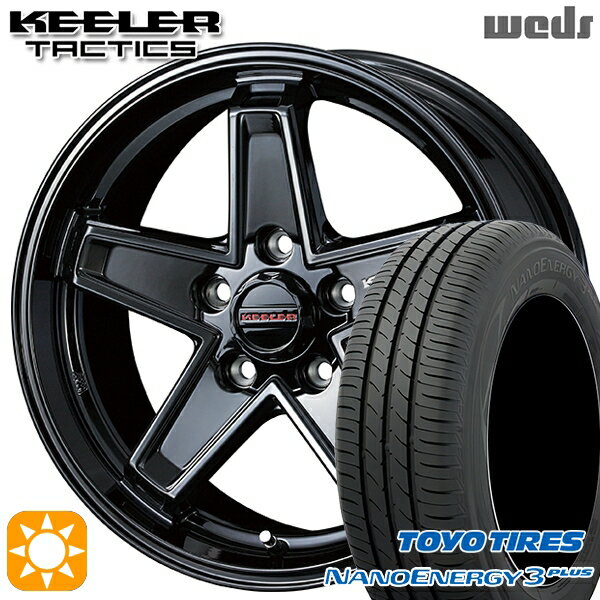 【取付対象】ヴェゼル オデッセイ 215/60R16 95H トーヨー ナノエナジー3プラス Weds キーラー タクティクス グロスブラック 16インチ 7.0J 5H114.3 サマータイヤホイールセット