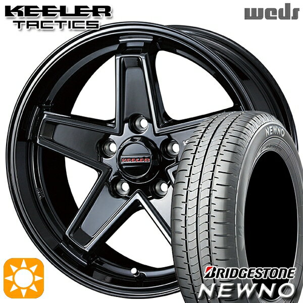 【取付対象】215/60R16 95H ブリヂストン ニューノ Weds キーラー タクティクス グロスブラック 16インチ 7.0J 5H114.3 サマータイヤホイールセット