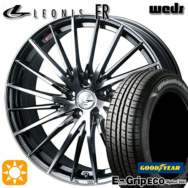 【取付対象】215/50R17 91V グッドイヤー エフィシェントグリップ エコ EG01 Weds レオニス FR BMCMC (ブラックメタルコート ミラーカット) 17インチ 7.0J 5H114.3 サマータイヤホイールセット