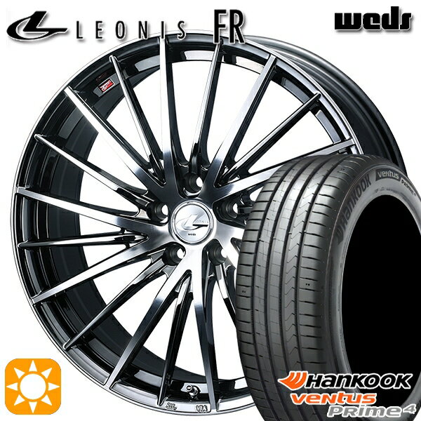 【取付対象】215/50R17 95W XL ハンコック veNtus PRime4 K135 Weds レオニス FR BMCMC (ブラックメタルコート ミラーカット) 17インチ 7.0J 5H114.3 サマータイヤホイールセット