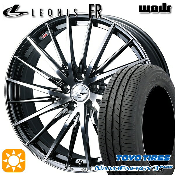 【取付対象】215/50R17 91V トーヨー ナノエナジー3プラス Weds レオニス FR BMCMC (ブラックメタルコート ミラーカット) 17インチ 7.0J 5H114.3 サマータイヤホイールセット