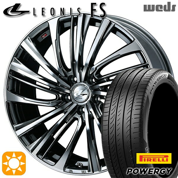 【取付対象】インプレッサXV フォレスター 225/55R17 101W XL ピレリ パワジー Weds レオニス FS BMCMC (ブラックメタルコート/ミラーカット) 17インチ 7.0J 5H100 サマータイヤホイールセット