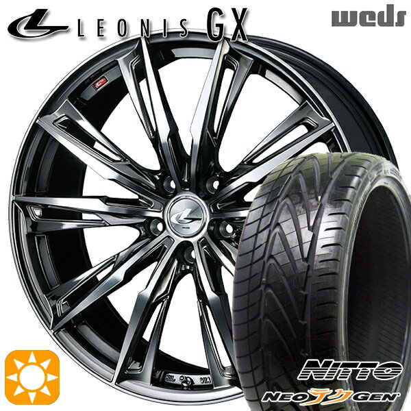 【取付対象】225/30R20 85W ニットー NEOテクGEN Weds レオニス GX BMCMC (ブラックメタルコート/ミラーカット) 20インチ 8.5J 5H114.3 サマータイヤホイールセット