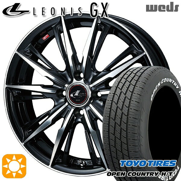 【取付対象】ライズ ロッキー 195/65R16 92H トーヨー オープンカントリー H/T2 WL Weds レオニス GX PBMC (パールブラック/ミラーカット) 16インチ 6.0J 4H100 サマータイヤホイールセット