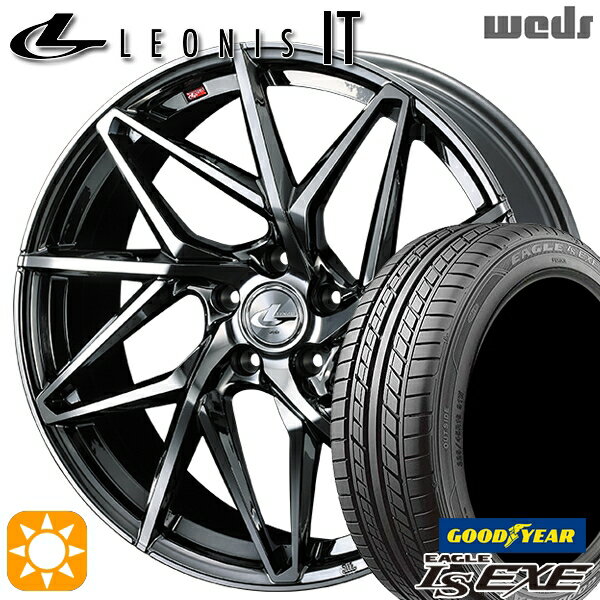 【取付対象】215/55R17 94V グッドイヤー イーグル LSEXE Weds レオニス IT BMCMC (ブラックメタルコート/ミラーカット) 17インチ 7.0J 5H114.3 サマータイヤホイールセット