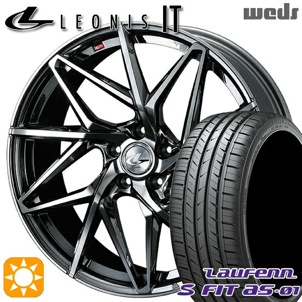 【取付対象】205/50R17 89W ラウフェン S FIT aS-01 LH02 Weds レオニス IT BMCMC (ブラックメタルコート/ミラーカット) 17インチ 7.0J 5H114.3 サマータイヤホイールセット