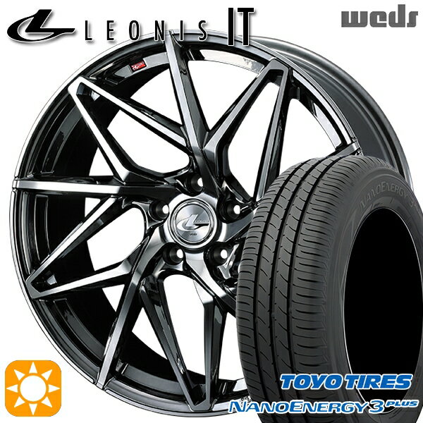 【取付対象】215/50R17 91V トーヨー ナノエナジー3プラス Weds レオニス IT BMCMC (ブラックメタルコート/ミラーカット) 17インチ 7.0J 5H114.3 サマータイヤホイールセット