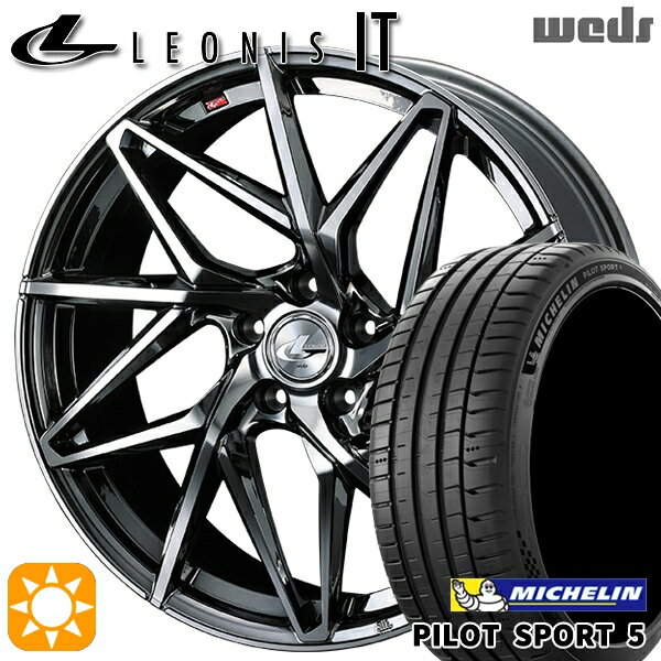 【取付対象】245/35R20 95Y XL ミシュラン パイロットスポーツ5 Weds レオニス IT BMCMC (ブラックメタルコート/ミラーカット) 20インチ 8.5J 5H114.3 サマータイヤホイールセット
