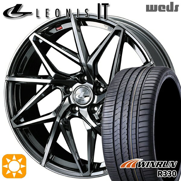 【取付対象】225/35R19 88W XL ウィンラン R330 Weds レオニス IT BMCMC (ブラックメタルコート/ミラーカット) 19インチ 8.0J 5H114.3 サマータイヤホイールセット