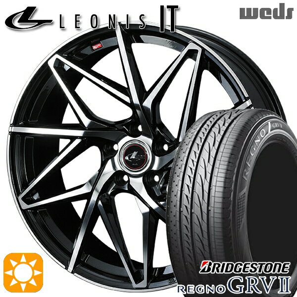 【取付対象】195/65R15 91H ブリヂストン レグノ GRV2 Weds レオニス IT PBMC (パールブラック/ミラーカット) 15インチ 6.0J 5H114.3 サマータイヤホイールセット