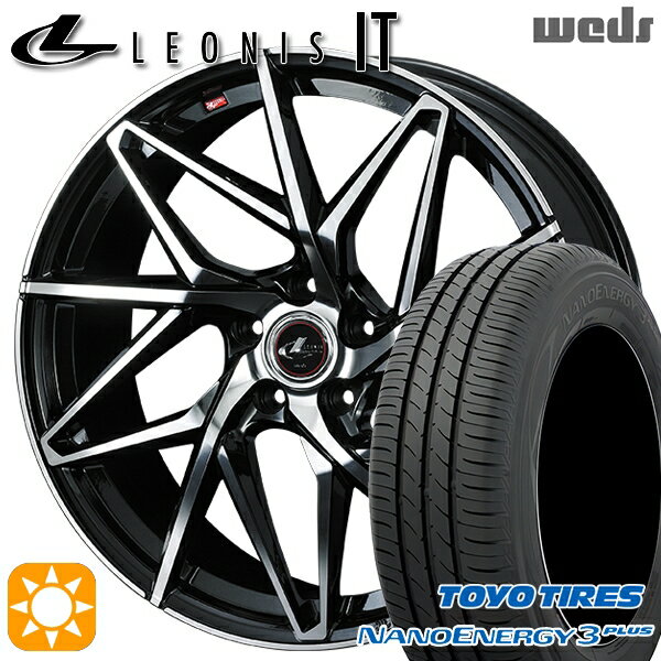 【取付対象】ヴェゼル オデッセイ 215/60R16 95H トーヨー ナノエナジー3プラス Weds レオニス IT PBMC (パールブラック/ミラーカット) 16インチ 6.5J 5H114.3 サマータイヤホイールセット