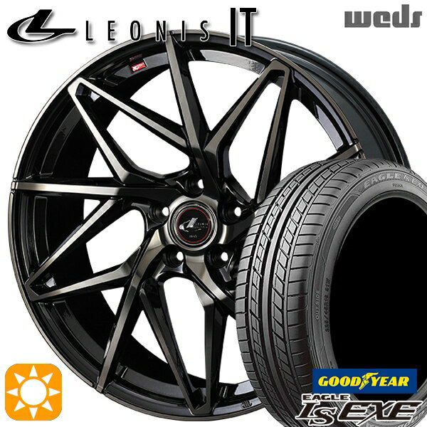 【取付対象】ノア ヴォクシー 215/35R19 85W XL グッドイヤー イーグル LSEXE Weds レオニス IT PBMC/TI (パールブラック ミラーカット/チタントップ) 19インチ 8.0J 5H114.3 サマータイヤホイールセット