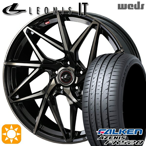 【取付対象】225/35R20 90Y XL ファルケン アゼニス FK520 Weds レオニス IT PBMC/TI (パールブラック ミラーカット/チタントップ) 20インチ 8.5J 5H114.3 サマータイヤホイールセット