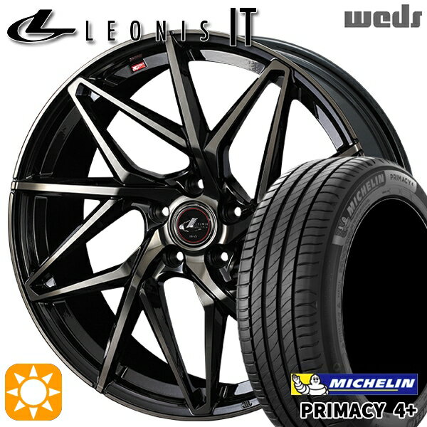 【取付対象】215/50R17 95W XL ミシュラン プライマシー4プラス Weds レオニス IT PBMC/TI (パールブラック ミラーカット/チタントップ) 17インチ 7.0J 5H100 サマータイヤホイールセット