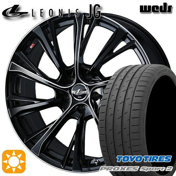 【取付対象】C-HR カローラクロス 225/45R19 96Y XL トーヨー プロクセススポーツ2 Weds ウェッズ レオニス JG BK/SC 19インチ 8.0J 5H114.3 サマータイヤホイールセット