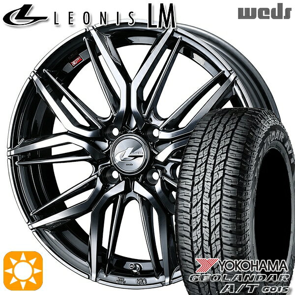 【取付対象】ライズ ロッキー 215/60R16 95H ヨコハマ ジオランダーA/T G015 Weds レオニス LM BMCMC (ブラックメタルコート/ミラーカット) 16インチ 6.0J 4H100 サマータイヤホイールセット