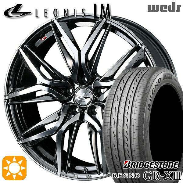【取付対象】アウトランダー エクストレイル 225/55R18 102V XL ブリヂストン レグノ GR-X3 Weds レオニス LM BMCMC (ブラックメタルコート/ミラーカット) 18インチ 7.0J 5H114.3 サマータイヤホイールセット