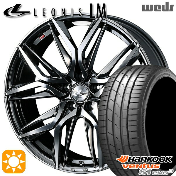 【最大2,000円OFFクーポン】225/45R18 95Y XL ハンコック veNtus S1 evo3 K127 Weds レオニス LM BMCMC (ブラックメタルコート/ミラーカット) 18インチ 8.0J 5H114.3 サマータイヤホイールセット