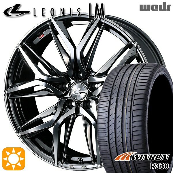 【取付対象】セレナ 215/40R18 89W XL ウィンラン R330 Weds レオニス LM BMCMC (ブラックメタルコート/ミラーカット) 18インチ 7.0J 5H114.3 サマータイヤホイールセット