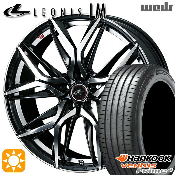 【取付対象】225/60R17 99V ハンコック veNtus PRime4 K135A Weds レオニス LM PBMC (パールブラック/ミラーカット) 17インチ 7.0J 5H114.3 サマータイヤホイールセット