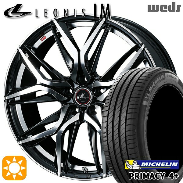 【取付対象】ヤリスクロス 205/65R16 95H ミシュラン プライマシー4プラス Weds レオニス LM PBMC (パールブラック/ミラーカット) 16インチ 6.5J 5H114.3 サマータイヤホイールセット