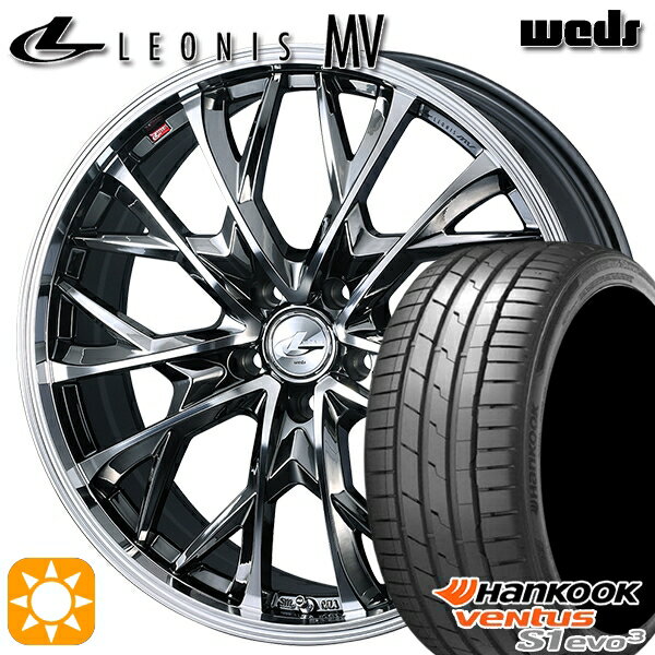 【取付対象】215/40R18 89Y XL ハンコック veNtus S1 evo3 K127 Weds レオニス MV BMCMC (ブラックメタルコート ミラーカット) 18インチ 7.0J 5H114.3 サマータイヤホイールセット