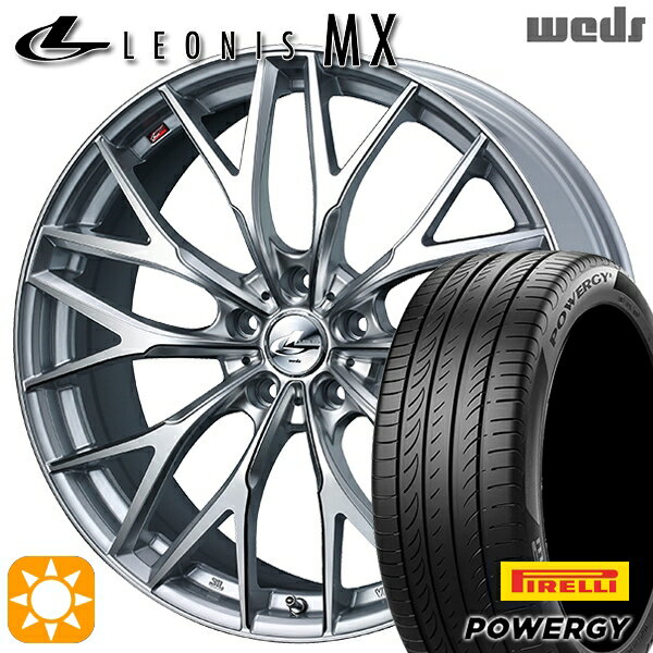 【取付対象】アイシス ノア 215/45R17 91W XL ピレリ パワジー Weds レオニス MX HS/SC (ハイパーシルバー/SCマシニング) 17インチ 7.0J 5H114.3 サマータイヤホイールセット