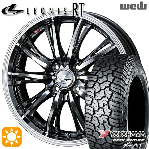 【取付対象】145R14C 85/83Q ヨコハマ ジオランダーX-AT G016 Weds レオニス RT BMCMC 14インチ 4.5J 4H100 サマータイヤホイールセット