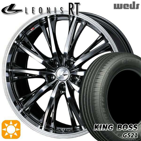 【取付対象】205/55R16 91V キングボス G521 Weds レオニス RT BMCMC 16インチ 6.5J 5H114.3 サマータイヤホイールセット
