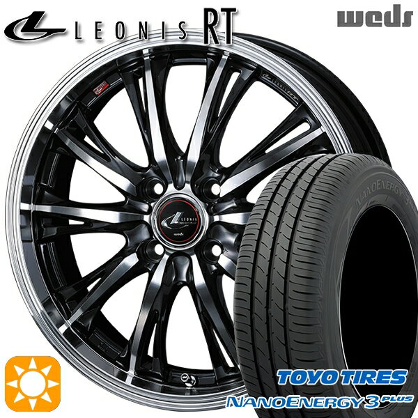 【取付対象】195/45R16 80W トーヨー ナノエナジー3プラス Weds レオニス RT PBMC 16インチ 6.0J 4H100 サマータイヤホイールセット