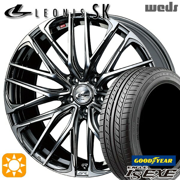 【取付対象】セレナ 215/40R18 89W XL グッドイヤー イーグル LSEXE Weds レオニス SK BMCMC (ブラックメタルコート ミラーカット) 18インチ 7.0J 5H114.3 サマータイヤホイールセット