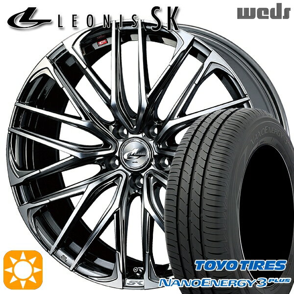 【取付対象】215/45R17 87W トーヨー ナノエナジー3プラス Weds レオニス SK BMCMC (ブラックメタルコート ミラーカット) 17インチ 7.0J 5H114.3 サマータイヤホイールセット