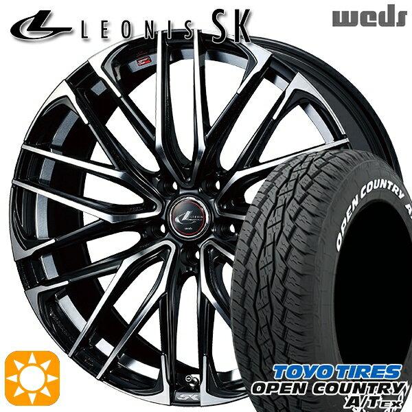 【取付対象】235/60R18 103H トーヨー オープンカントリーA/T EX Weds レオニス SK PBMC (パールブラック ミラーカット) 18インチ 7.0J 5H114.3 サマータイヤホイールセット