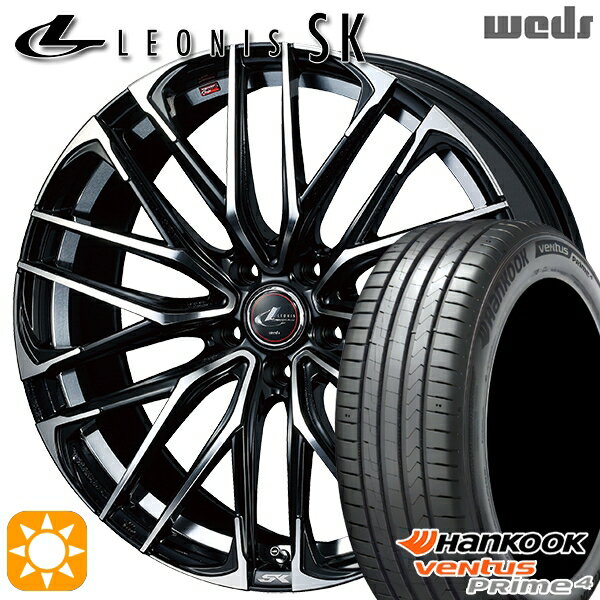 【取付対象】215/60R17 96V ハンコック veNtus PRime4 K135A Weds レオニス SK PBMC (パールブラック ミラーカット) 17インチ 7.0J 5H114.3 サマータイヤホイールセット
