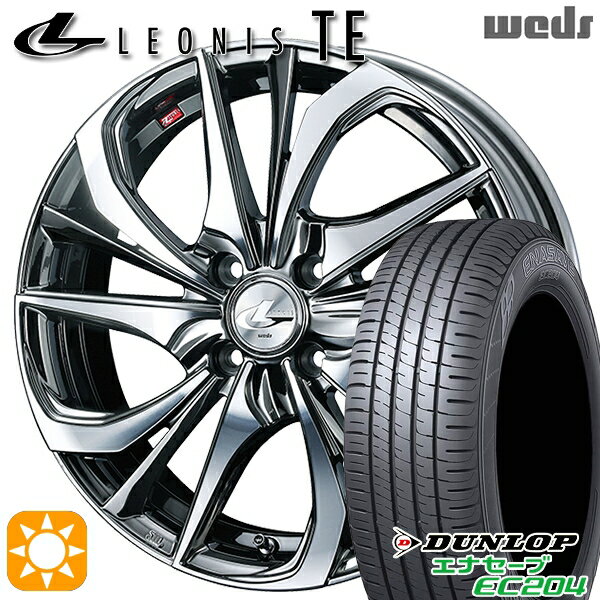 【取付対象】165/50R16 77V XL ダンロップ エナセーブ EC204 Weds レオニス TE BMCMC (ブラックメタルコート/ミラーカット) 16インチ 5.0J 4H100 サマータイヤホイールセット