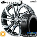 【取付対象】アクア クロスビー 185/55R16 83V グッドイヤー エフィシェントグリップ EG02 Weds レオニス TE BMCMC (ブラックメタルコート/ミラーカット) 16インチ 6.0J 4H100 サマータイヤホイールセット