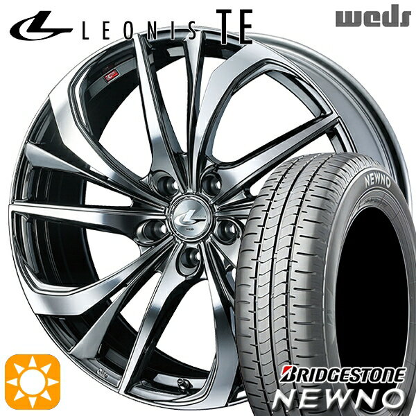 【取付対象】215/50R17 91V ブリヂストン ニューノ Weds レオニス TE BMCMC (ブラックメタルコート/ミラーカット) 17インチ 7.0J 5H114.3 サマータイヤホイールセット