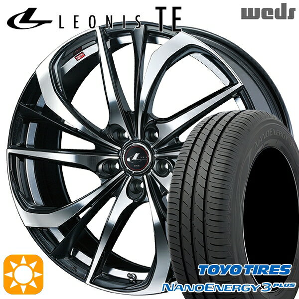 【取付対象】215/40R18 85W トーヨー ナノエナジー3プラス Weds レオニス TE PBMC (パールブラック ミラーカット) 18インチ 7.0J 5H114.3 サマータイヤホイールセット