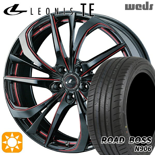 【取付対象】245/40R20 99W XL ロードボス N906 Weds レオニス TE BK/SC[RED] (ブラック/SCマシニング[レッド]) 20インチ 8.5J 5H114.3 サマータイヤホイールセット