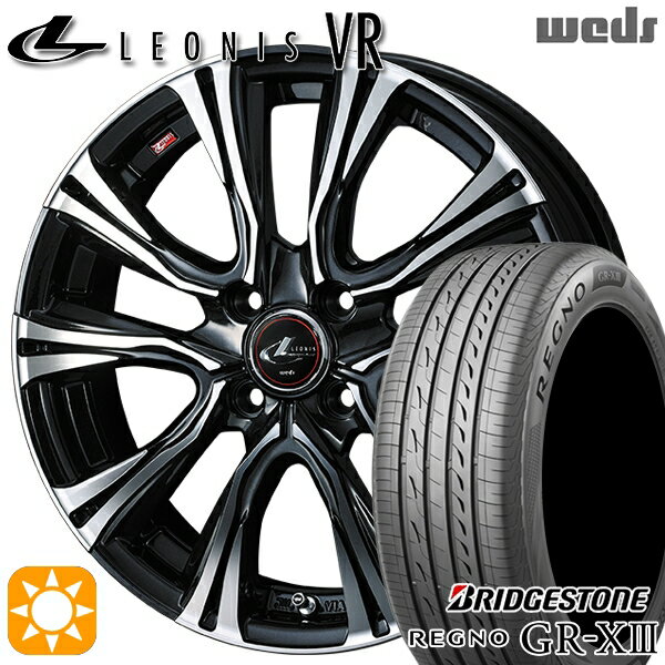 【取付対象】フィット アクア 185/60R15 84H ブリヂストン レグノ GR-X3 Weds レオニス VR PBMC 15インチ 5.5J 4H100 サマータイヤホイールセット